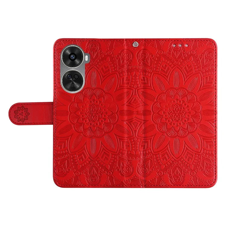 For Huawei nova 11 SE Case Sunflower Imprinted PU Leather Wallet Cover