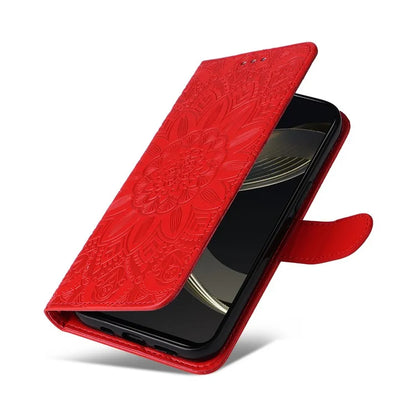 For Huawei nova 11 SE Case Sunflower Imprinted PU Leather Wallet Cover