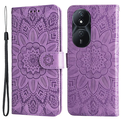 For Honor Play 50 Plus 5G Case Sunflower Imprinted Wallet Leather Cover