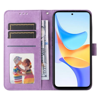 For Honor Play 50 Plus 5G Case Sunflower Imprinted Wallet Leather Cover
