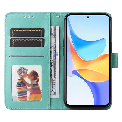 For Honor Play 50 Plus 5G Case Sunflower Imprinted Wallet Leather Cover