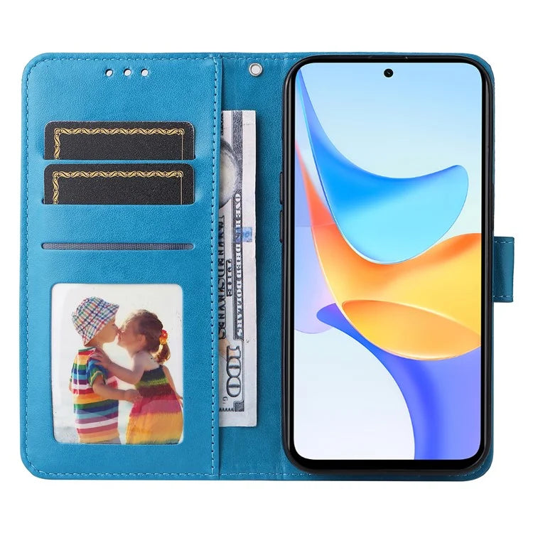 For Honor Play 50 Plus 5G Case Sunflower Imprinted Wallet Leather Cover
