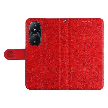 For Honor Play 50 Plus 5G Case Sunflower Imprinted Wallet Leather Cover