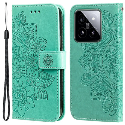 For Xiaomi 14 Case Anti-Fall Wallet Phone Case PU Leather Folio Flip Cover