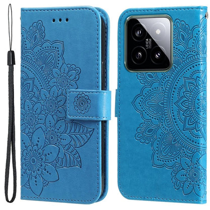 For Xiaomi 14 Case Anti-Fall Wallet Phone Case PU Leather Folio Flip Cover