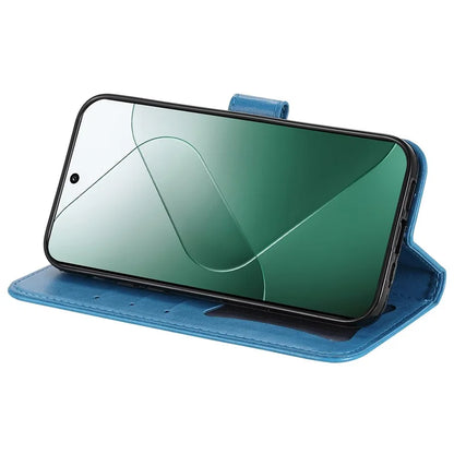For Xiaomi 14 Case Anti-Fall Wallet Phone Case PU Leather Folio Flip Cover