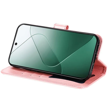 For Xiaomi 14 Case Anti-Fall Wallet Phone Case PU Leather Folio Flip Cover