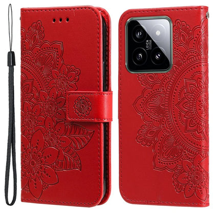 For Xiaomi 14 Case Anti-Fall Wallet Phone Case PU Leather Folio Flip Cover