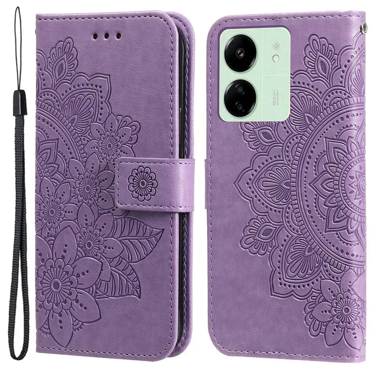 For Xiaomi Redmi 13C 4G / Poco C65 4G Case Anti-Scratch PU Leather Wallet Phone Cover