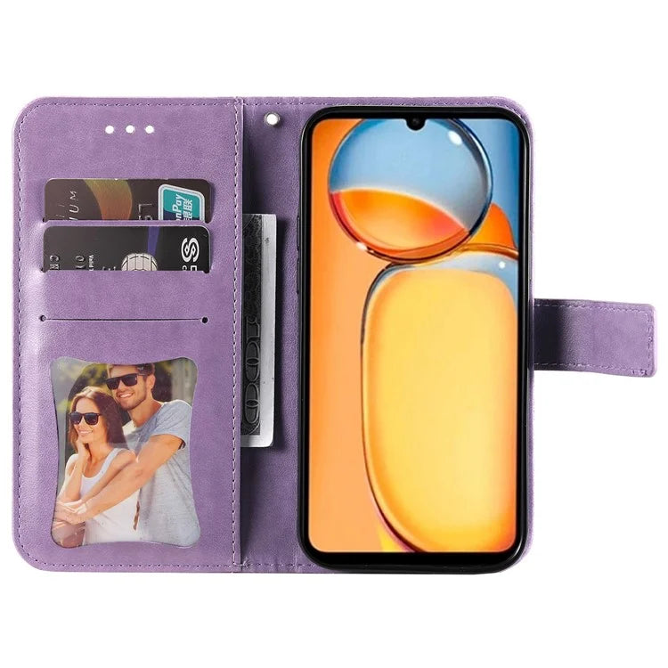 For Xiaomi Redmi 13C 4G / Poco C65 4G Case Anti-Scratch PU Leather Wallet Phone Cover