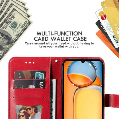 For Xiaomi Redmi 13C 4G / Poco C65 4G Case Anti-Scratch PU Leather Wallet Phone Cover