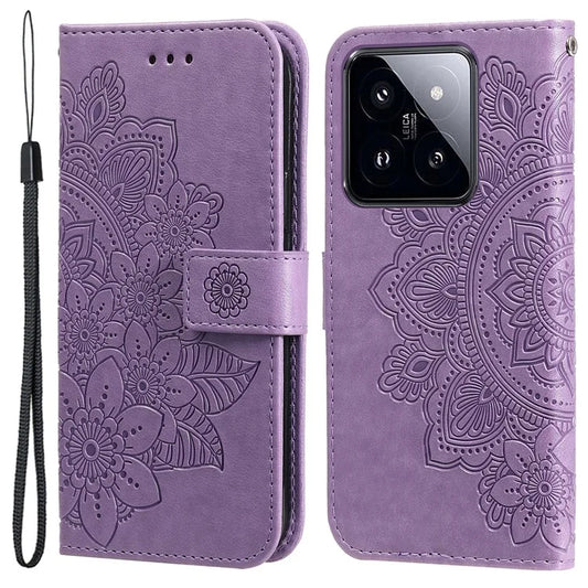 For Xiaomi 14 Pro Case Protective Wallet Phone Case Imprinted PU Leather Flip Cover