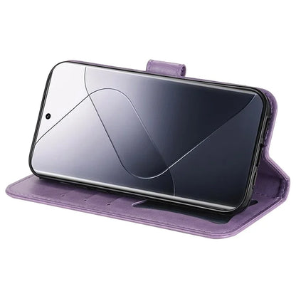 For Xiaomi 14 Pro Case Protective Wallet Phone Case Imprinted PU Leather Flip Cover