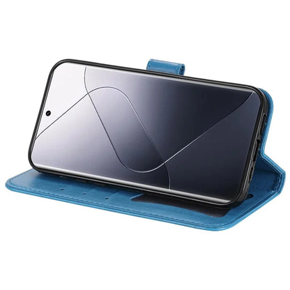 For Xiaomi 14 Pro Case Protective Wallet Phone Case Imprinted PU Leather Flip Cover