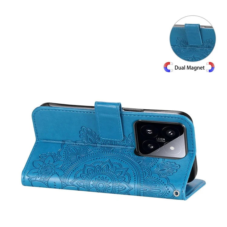 For Xiaomi 14 Pro Case Protective Wallet Phone Case Imprinted PU Leather Flip Cover