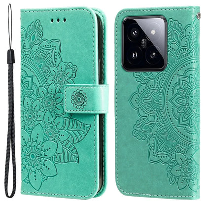 For Xiaomi 14 Pro Case Protective Wallet Phone Case Imprinted PU Leather Flip Cover