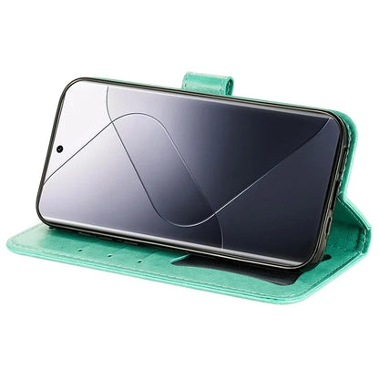 For Xiaomi 14 Pro Case Protective Wallet Phone Case Imprinted PU Leather Flip Cover