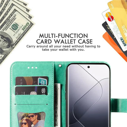 For Xiaomi 14 Pro Case Protective Wallet Phone Case Imprinted PU Leather Flip Cover