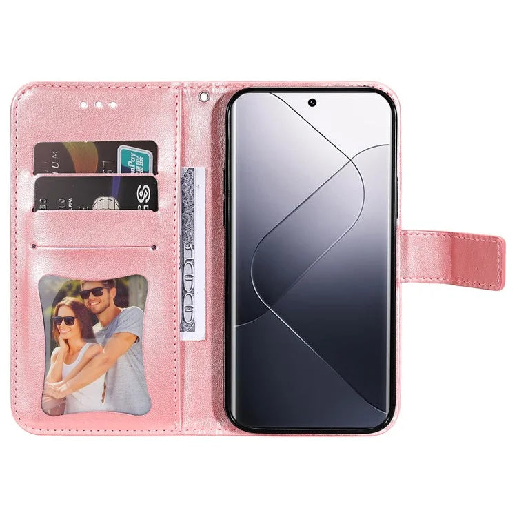 For Xiaomi 14 Pro Case Protective Wallet Phone Case Imprinted PU Leather Flip Cover