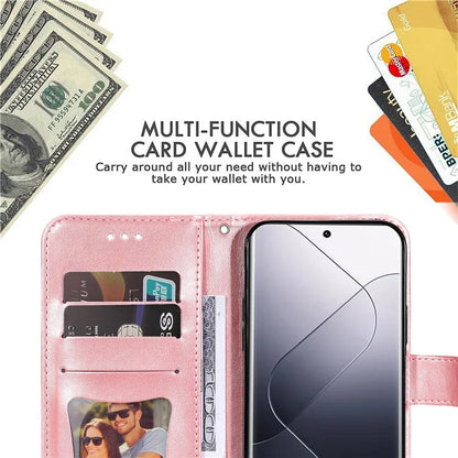 For Xiaomi 14 Pro Case Protective Wallet Phone Case Imprinted PU Leather Flip Cover