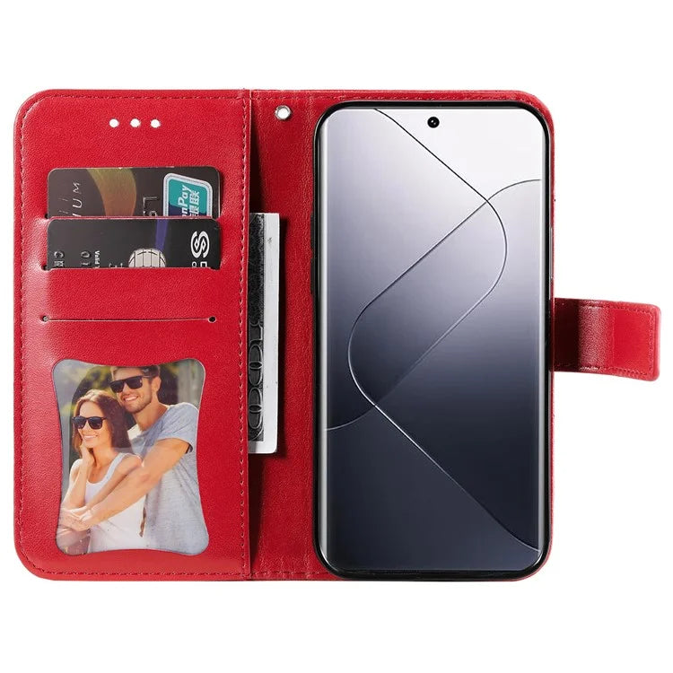 For Xiaomi 14 Pro Case Protective Wallet Phone Case Imprinted PU Leather Flip Cover