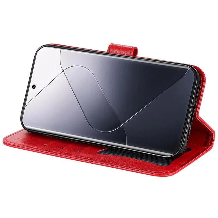 For Xiaomi 14 Pro Case Protective Wallet Phone Case Imprinted PU Leather Flip Cover