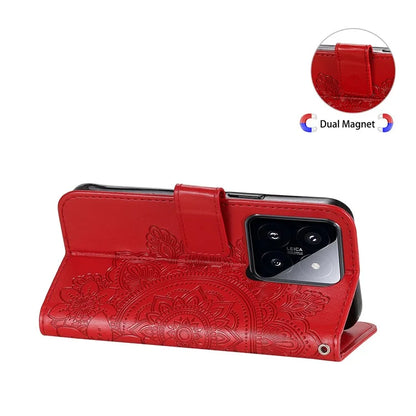 For Xiaomi 14 Pro Case Protective Wallet Phone Case Imprinted PU Leather Flip Cover