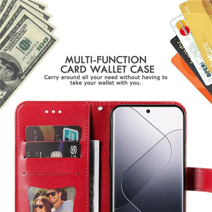 For Xiaomi 14 Pro Case Protective Wallet Phone Case Imprinted PU Leather Flip Cover