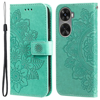 For Huawei nova 11 SE Case Flower Pattern Leather Folio Wallet Phone Cover
