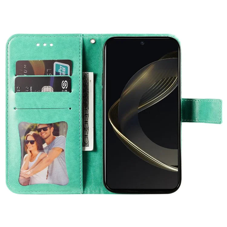 For Huawei nova 11 SE Case Flower Pattern Leather Folio Wallet Phone Cover