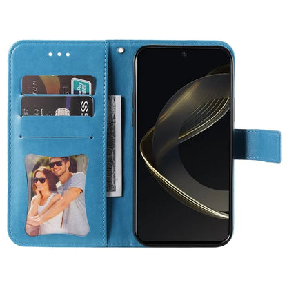For Huawei nova 11 SE Case Flower Pattern Leather Folio Wallet Phone Cover