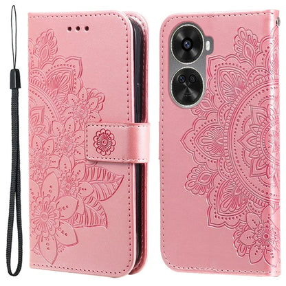 For Huawei nova 11 SE Case Flower Pattern Leather Folio Wallet Phone Cover