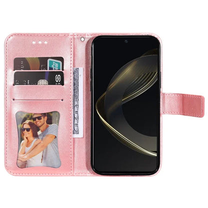 For Huawei nova 11 SE Case Flower Pattern Leather Folio Wallet Phone Cover