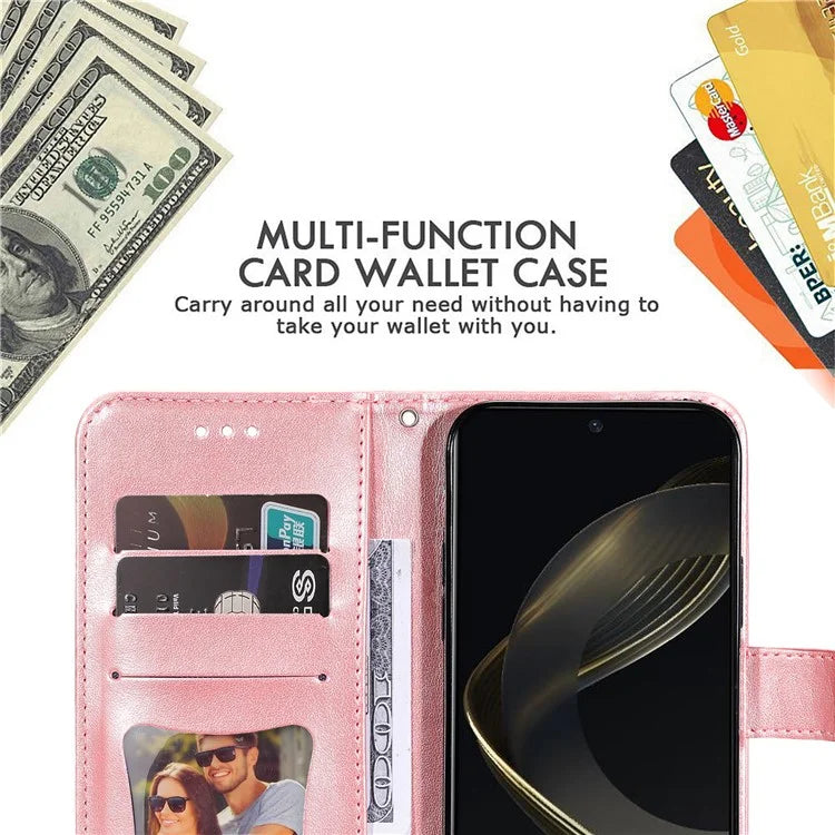 For Huawei nova 11 SE Case Flower Pattern Leather Folio Wallet Phone Cover