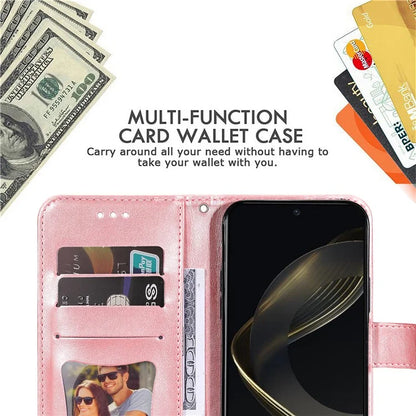 For Huawei nova 11 SE Case Flower Pattern Leather Folio Wallet Phone Cover