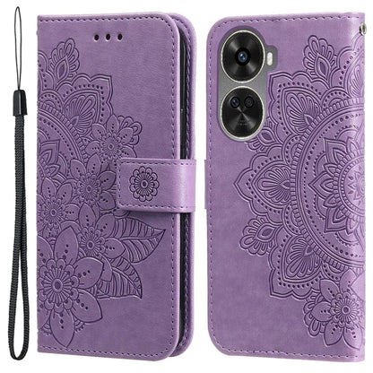 For Huawei nova 11 SE Case Flower Pattern Leather Folio Wallet Phone Cover