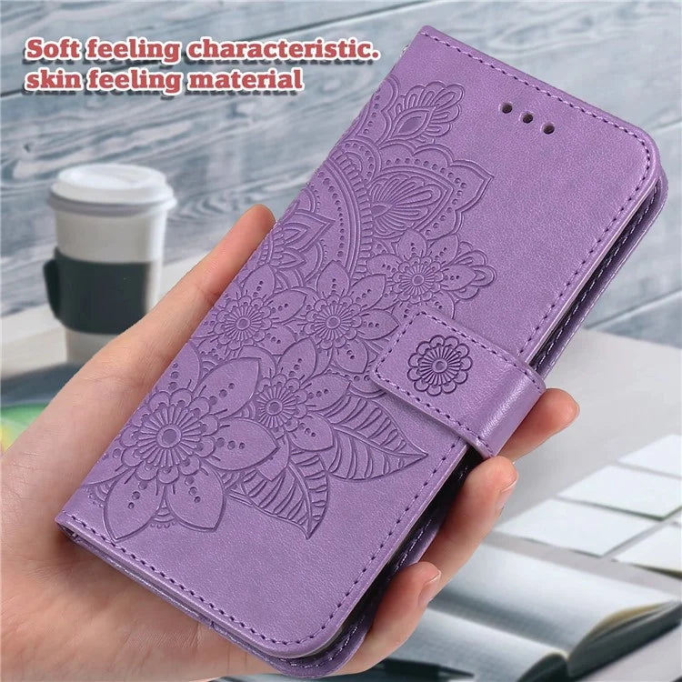 For Huawei nova 11 SE Case Flower Pattern Leather Folio Wallet Phone Cover