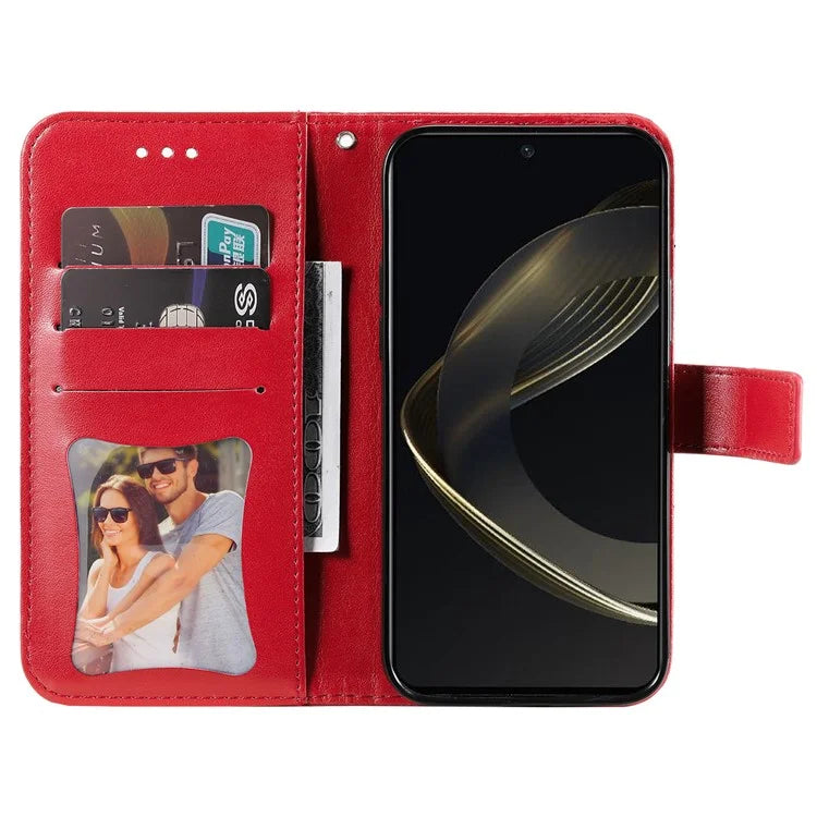 For Huawei nova 11 SE Case Flower Pattern Leather Folio Wallet Phone Cover