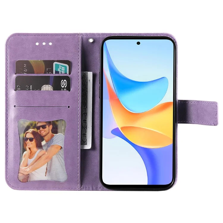 For Honor Play 50 Plus 5G Case Protective Wallet Phone Case Imprinted PU Leather Flip Cover