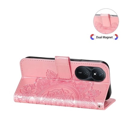 For Honor Play 50 Plus 5G Case Protective Wallet Phone Case Imprinted PU Leather Flip Cover