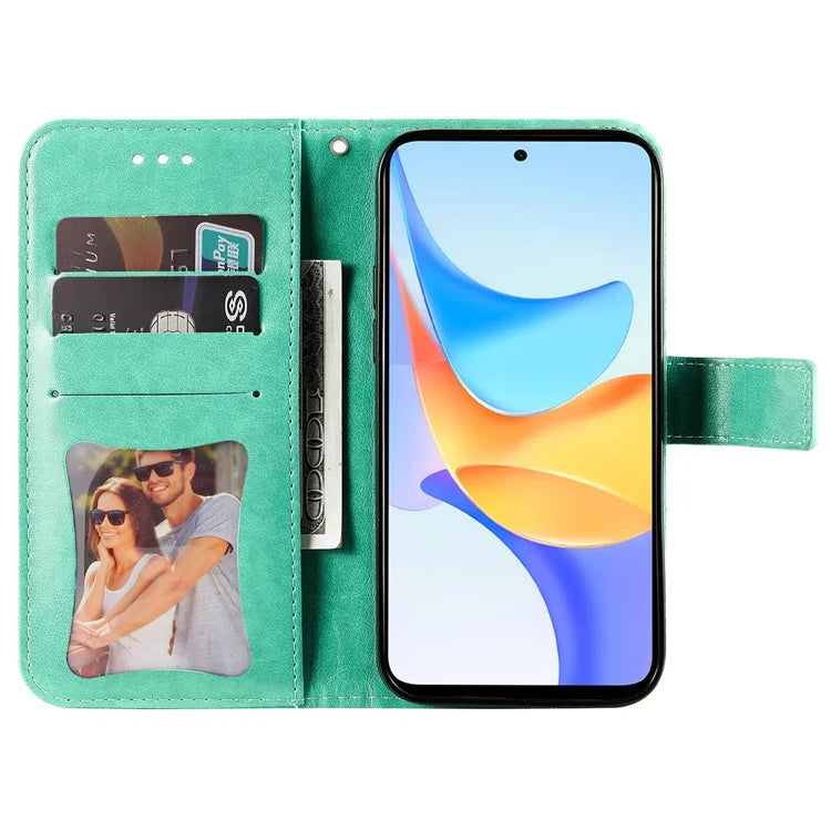 For Honor Play 50 Plus 5G Case Protective Wallet Phone Case Imprinted PU Leather Flip Cover
