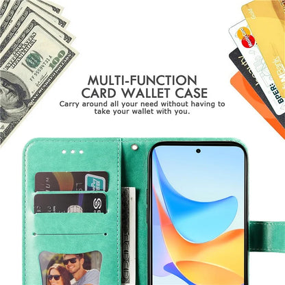 For Honor Play 50 Plus 5G Case Protective Wallet Phone Case Imprinted PU Leather Flip Cover