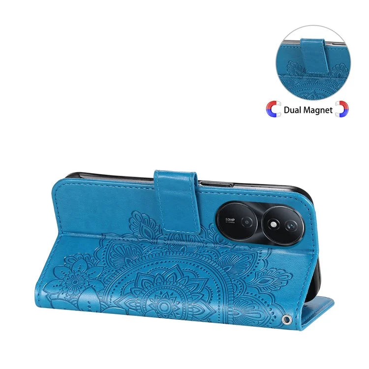 For Honor Play 50 Plus 5G Case Protective Wallet Phone Case Imprinted PU Leather Flip Cover