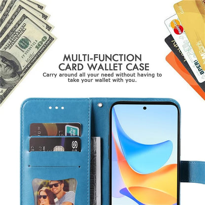 For Honor Play 50 Plus 5G Case Protective Wallet Phone Case Imprinted PU Leather Flip Cover