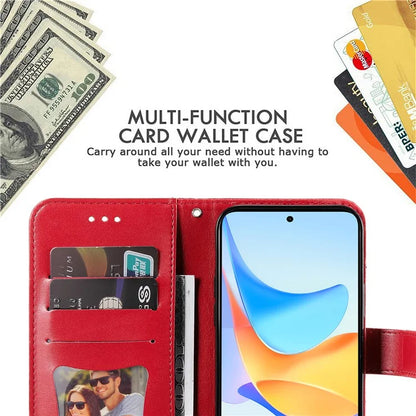 For Honor Play 50 Plus 5G Case Protective Wallet Phone Case Imprinted PU Leather Flip Cover