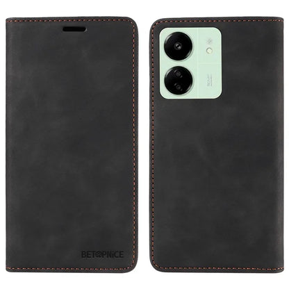 BETOPNICE 003 for Xiaomi Redmi 13C 4G / Poco C65 4G Case RFID Blocking Phone Foldable Stand Cover