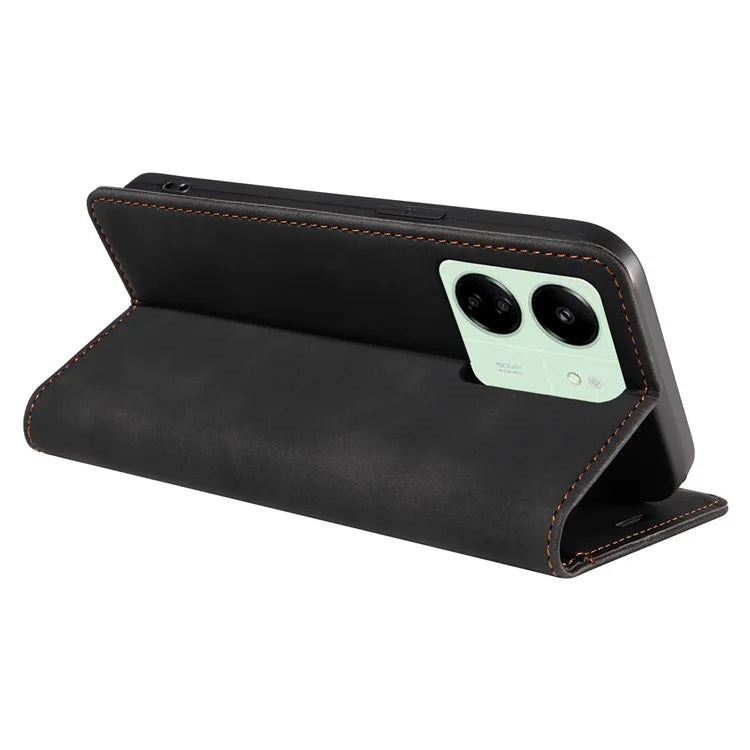 BETOPNICE 003 for Xiaomi Redmi 13C 4G / Poco C65 4G Case RFID Blocking Phone Foldable Stand Cover