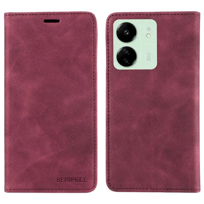 BETOPNICE 003 for Xiaomi Redmi 13C 4G / Poco C65 4G Case RFID Blocking Phone Foldable Stand Cover