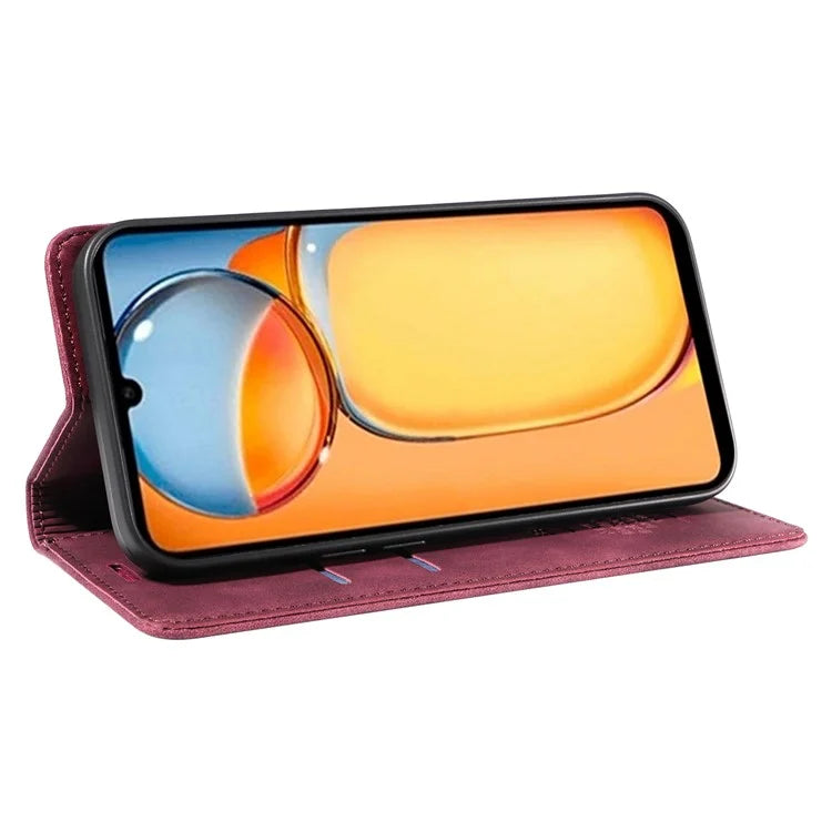 BETOPNICE 003 for Xiaomi Redmi 13C 4G / Poco C65 4G Case RFID Blocking Phone Foldable Stand Cover