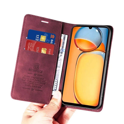 BETOPNICE 003 for Xiaomi Redmi 13C 4G / Poco C65 4G Case RFID Blocking Phone Foldable Stand Cover